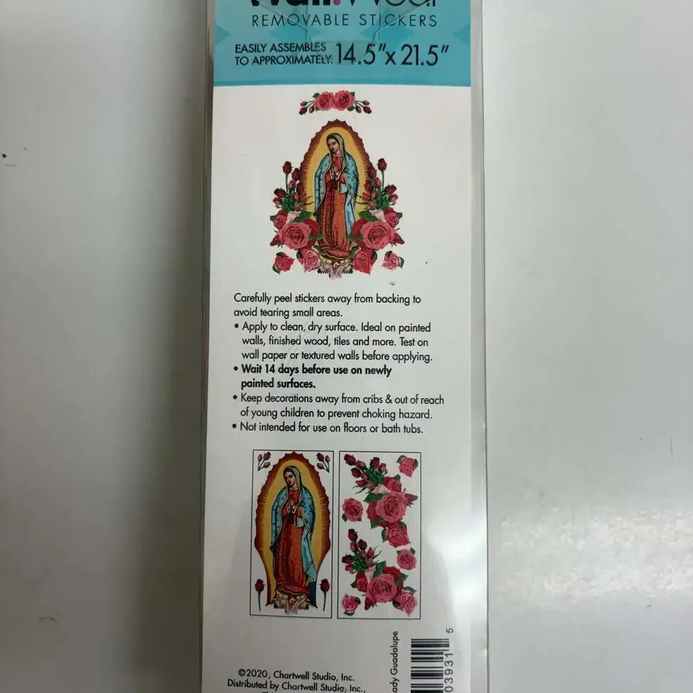 WallWear Our Lady of Guadalupe Removable Wall Stickers 14.5